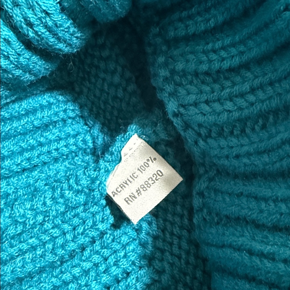 C.C Teal Knit Slouchy Beanie Hat One Size - Picture 5 of 5